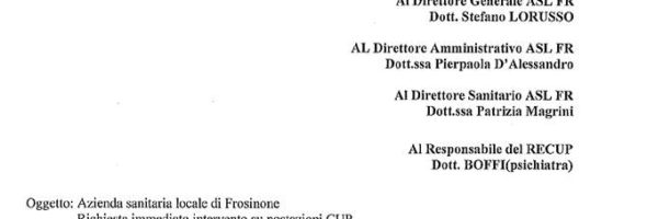 DIFFIDA POSTAZIONI CUP ASL FROSINONE